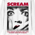 thumbnail image 2 of Scream Women With Red Lips Poster Art Crew Neck Long Sleeve White Adult Tee-Large, 2 of 4