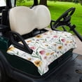 thumbnail image 2 of Golf Cart Seat Covers for 2 Seater, Spring Floral Soft Microfiber Cart Seat Towel Blanket, Watercolor Leaf Summer Botanical Absorbent Breathable Non Slip Bench Seats Protector for Golf Course 51"x31", 2 of 9