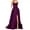 Hot Pink, variant on Women's Long Elegant Backless Crisn Satin Spaghetti Prom Dress Side Slit Evening Party Dress with Pockets Maxi Dress Women's formal Dresses Wedding Guest Dress Sexy Dress,Black,Size L