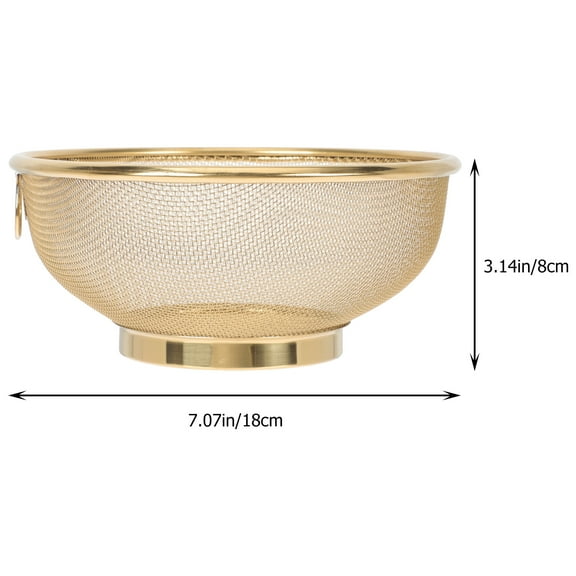 Soimiss Golden Stainless Steel Colander for Cooking 1Set