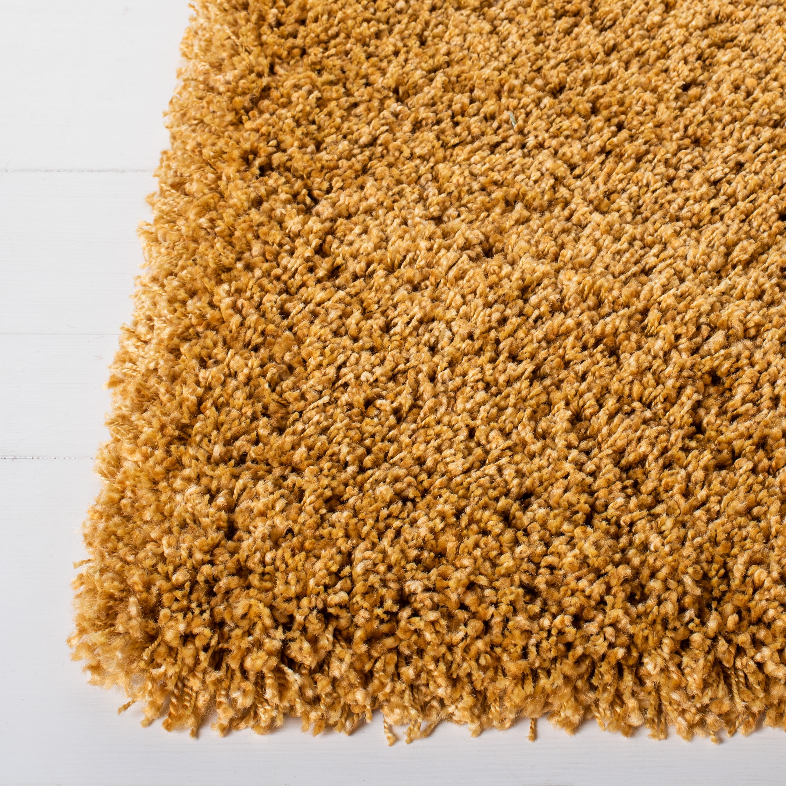 SAFAVIEH Hudson Shag Jackie Solid Area Rug, Gold, 9' x 12'