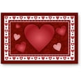 thumbnail image 4 of Door Mat 31.5 x 20 Inch Welcome Mat Front Floor Mats, Non Slip Indoor Carpet/Absorbent Outdoor Shoes Scraper, Valentines Day Red Heart Shaped and Love Lips Low-Profile Rugs Doormats for Entryway, 4 of 6
