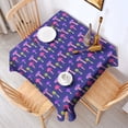 thumbnail image 2 of Colorful Mushroom Assortment Dark Blue Pattern Square Tablecloth,Waterproof Square Table Cover,Wipeable Spillproof Washable Table Cover for Home Kitchen Party Decor 60"x60"(152x152cm), 2 of 6