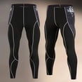 thumbnail image 2 of IWRICH Compression Pants for Men Running Tights Gym Yoga Leggings for Athletic Workout Grey XL, 2 of 3