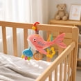 thumbnail image 6 of Kiddiway Happy Monkey Baby Stroller Hanging Plush Toy - Plush Figurine & Cute Plushies, Baby Rattles & Plush Rings, Music Pull, Sensory Auditory, Easy Attach, Car Stroller,Pink, 6 of 7