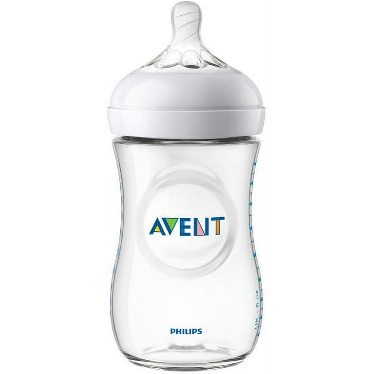 Philips Avent Natural Baby Bottle with Natural Response Nipple, Clear, 9oz,  3pk, SCY903/93 