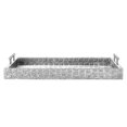 American Atelier, Silver Polyurethane Leather Alligator Rectangular