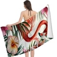 thumbnail image 2 of Vintage Flamingo Flower Microfiber Sand Free Beach Towel Thin Pool Towel Large Lightweight Absorbent Beach Towels for Travel Swim Pool Gym Beach Essentials Accessories, 2 of 8