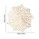 thumbnail image 3 of Mantel individual de vinilo hueco de flor de hibisco | Felpudo decorativo para bodas, fiestas, casas, hoteles | Gran redondo de 15x15 pulgadas | Rojo, dorado, negro, oro rosa, plata | 1-Pack, 3 of 6
