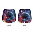 thumbnail image 3 of Cauagu Outer Space Floating Numbers And Letters Print Women's 2 in 1 Running Shorts Athletic Workout Gym Yoga Shorts Running Shorts for Women-Medium, 3 of 7