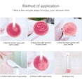 thumbnail image 5 of Silicone Body Scrubber Exfoliator,14.6x3.2In Durable Bath Scrubber with Long Handle,Back Exfoliator Brush for Bathroom,School(Pink), 5 of 6