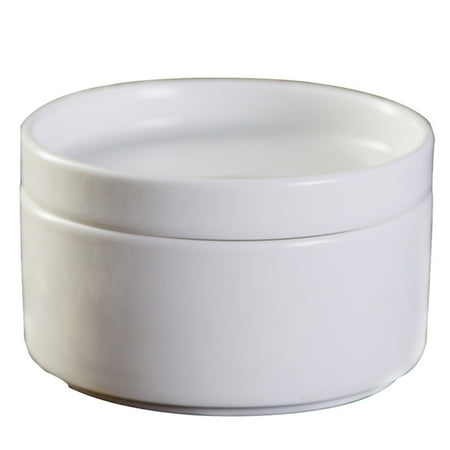 

1 Pc Ceramic Steaming Bowl Practical Seasoning Bowl Sealed Can with Lid (White)
