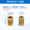thumbnail image 2 of 28Pcs Threaded Inserts Nuts, M8x20mm Hex Socket Drive Nut Inserts for Wood, 2 of 6
