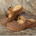 thumbnail image 5 of AXXD Women Brown Sandals Clearance Summer Ladies Girl Comfortable Hollow Flowers Round Toe Sandals Soft Sole Shoes, 5 of 9
