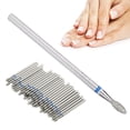 thumbnail image 1 of JUEGO DE 50 BROCAS PARA UNADAS CON MATERIAL DE ESMERIL, CABEZAL MULTIFUNCIAL PARA MANICURA, PEDICURA, Eliminación de Esmalte de Umas, Vástago de 2,35 mm de DiáMetro, 1 of 7