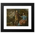 thumbnail image 2 of Christoffel Pierson 14x12 Black Modern Framed Museum Art Print Titled - Portrait of a Hunter with a Lady (1670), 2 of 5