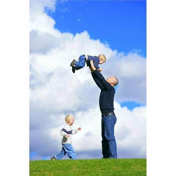 Dad with Sons Poster Print by Don Hammond, 22 x 34 - Large