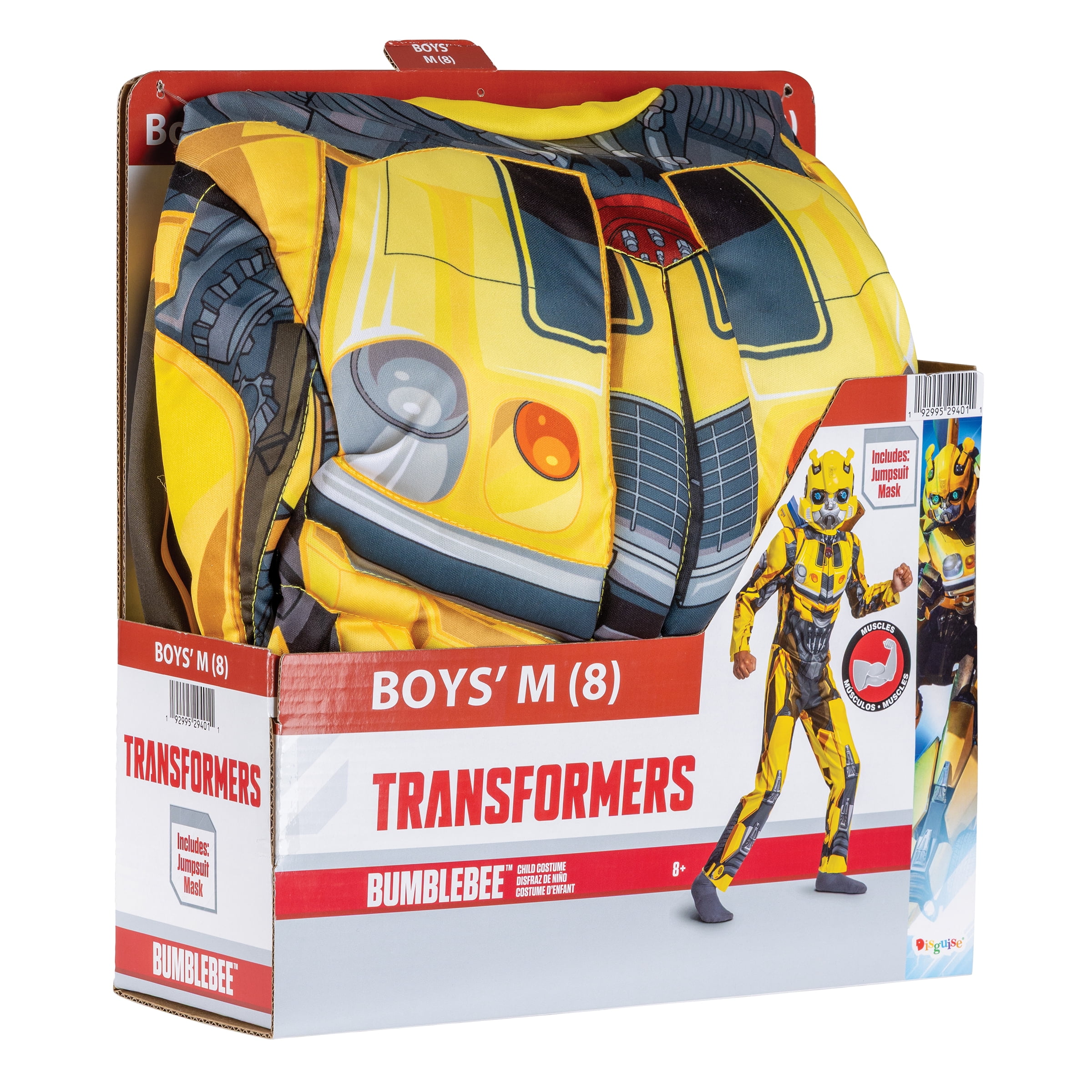 Transformers Bumblebee Halloween Costume for Children, Boys Size M (8), by Disguise