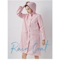 thumbnail image 4 of Imperméable Long Unisexe Élégant Mince Randonnée Extérieure Respirant Veste de Pluie avec Capuche Tenue de Pluie pour Randonnée Verte L, 4 of 9