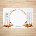 thumbnail image 6 of SUNOLIFE Fall Thanksgiving Placemats Set of 4,Pumpkins Sunflower Autumn Table Decorations 12x18 inch, 6 of 7