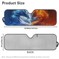thumbnail image 6 of Binienty Ice and Fire Dragon Sun Shade Car Windshield Universal Compatible with Jeep Wrangler TJ 1997-2006 Easy Fold Front Window Car Sun Shade 52x16" UV Blocking Sunvisor Reflector, 6 of 7