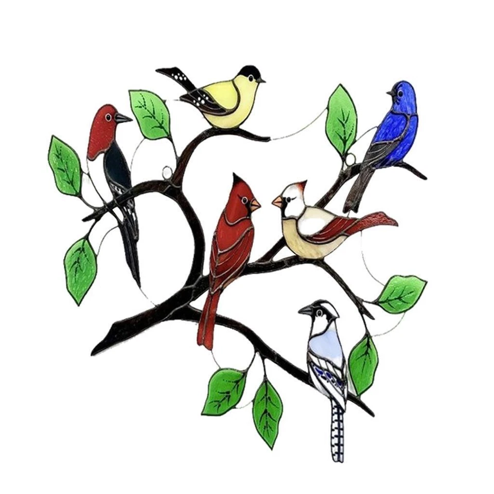 BUTTERFLY- Acrylic Window Hangings, Acrylic Window Panels, Gorgeous Birds With Chain - Art