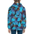 thumbnail image 6 of Kdxio Blue Butterflies Pattern Kids Boys Girls Zip Up Hoodie 3D Printed Hooded Sweatshirt Hoody Coat with Pocket 7-12 Y-Medium, 6 of 6