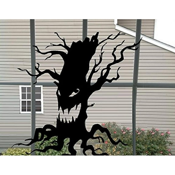 SCARY TREE ~ HALLOWEEN: WALL OR WINDOW DECAL, 13" X 13"