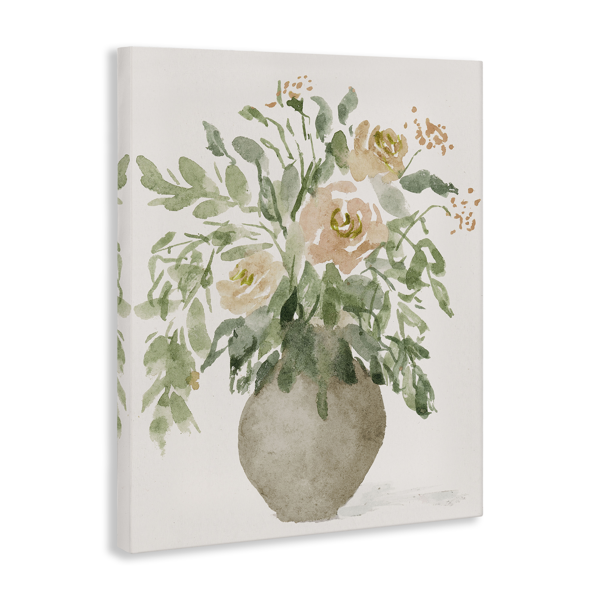 Stupell Industries Peach Roses Bouquet Plants & Flowers Painting Wrapped Canvas Art Print Wall Art, 16 x 20