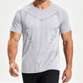 thumbnail image 4 of Big and Tall Mens Athletic Muscle Tee Quick Dry Crew Neck Moisture-Wicking Workout Shirt Fathers Gift M-5XL, 4 of 4