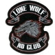 thumbnail image 1 of Parche bordado de lobo solitario de Hot Leathers (13"" de ancho x 15"" de alto), 1 of 3