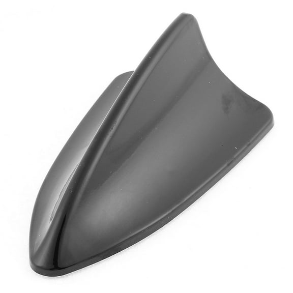 Unique Bargains Black Shark Fin Shaped Self Adhesive Antenna Ornament for Automotive
