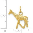 thumbnail image 5 of 14K Yellow Gold Solid Polished 3-D Giraffe Charm (19 X 17) Made In United States k1008, 5 of 6