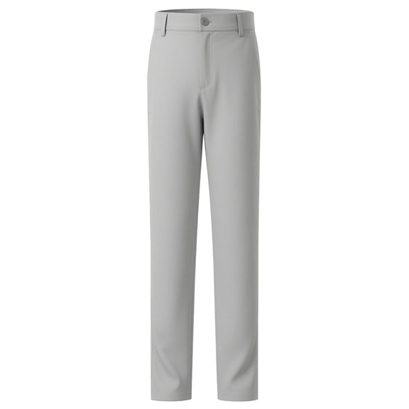 Boys' Pants Zipper Pocket Elastic Straight Leg Solid Print School Uniform Trousers Back-To-School 3-4 Years