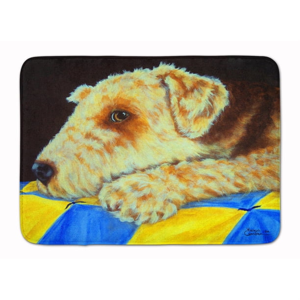 "Colcha de mamá de Caroline's Treasures Airedale Terrier, 19" x 27 ", multicolor" Caroline's Treasures AMB1174RUG