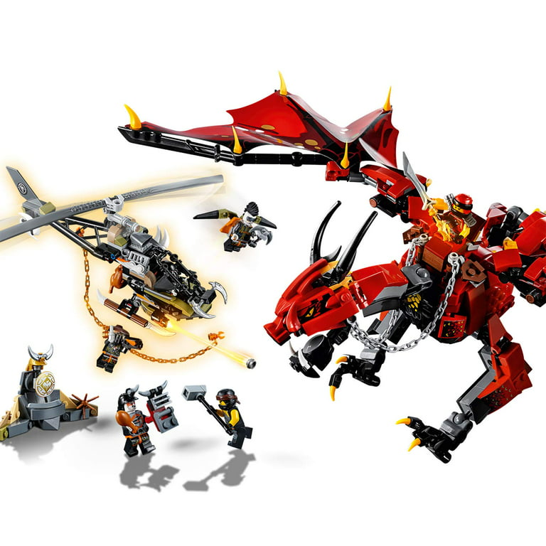 syndrom Pløje vores LEGO Ninjago Firstbourne Playset, Dragon & Hunter Helicopter Toy, Build &  Play Dragon Toys for Kids - Walmart.com