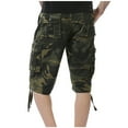 thumbnail image 5 of DeHolifer Men's Camo Cargo Shorts Cotton Relaxed Fit Multi-Pocket Outdoor Camouflage Cargo Shorts Army Green 4XL, 5 of 8