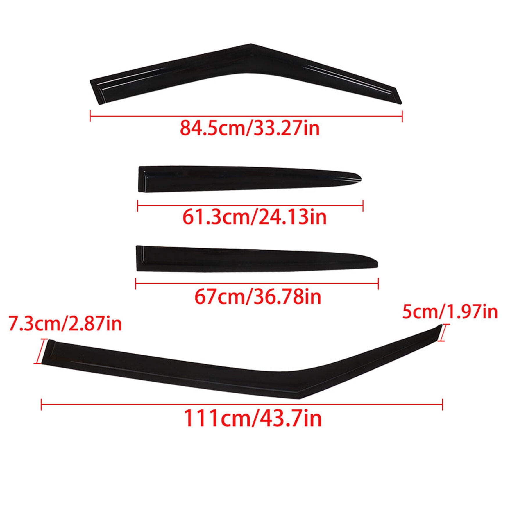 Genrics 4 PCS Side Window Vent Visors Rain Guards Deflectors Smoke Replacement for 2011-2017 Veloster
