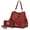 Wine, variant on Callie Solid Bucket Handbag with matching Wallet by Mia K