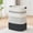Black & White, variant on Large Laundry Hamper Basket, 85L Cotton Rope Woven Storage Bin for Blankets, Dirty Clothes Toys, Decorative Tall Basket with Leather Handles for Living Room, Bedroom, Bathroom, Nursery, Jute