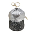 thumbnail image 1 of Mini Baseball Cap Coin Purse, Sparkling Crocodile-Texture Design, Holds Coins, Keys, and Lipstick for Daily Essentials, 1 of 8