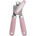 thumbnail image 1 of Ouvre-boîte Manuel Robuste, Molette Tranchante pour une Coupe Lisse, Bouton de Rotation Surdimensionné, Poignée Souple Confortable, Comprend un Ouvre-Bouteille Intégré, Rose, 1 of 9