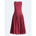 thumbnail image 4 of Scoop Women’s Belted Pleated Cotton Maxi Dress, Sizes XS-XXL, 4 of 5