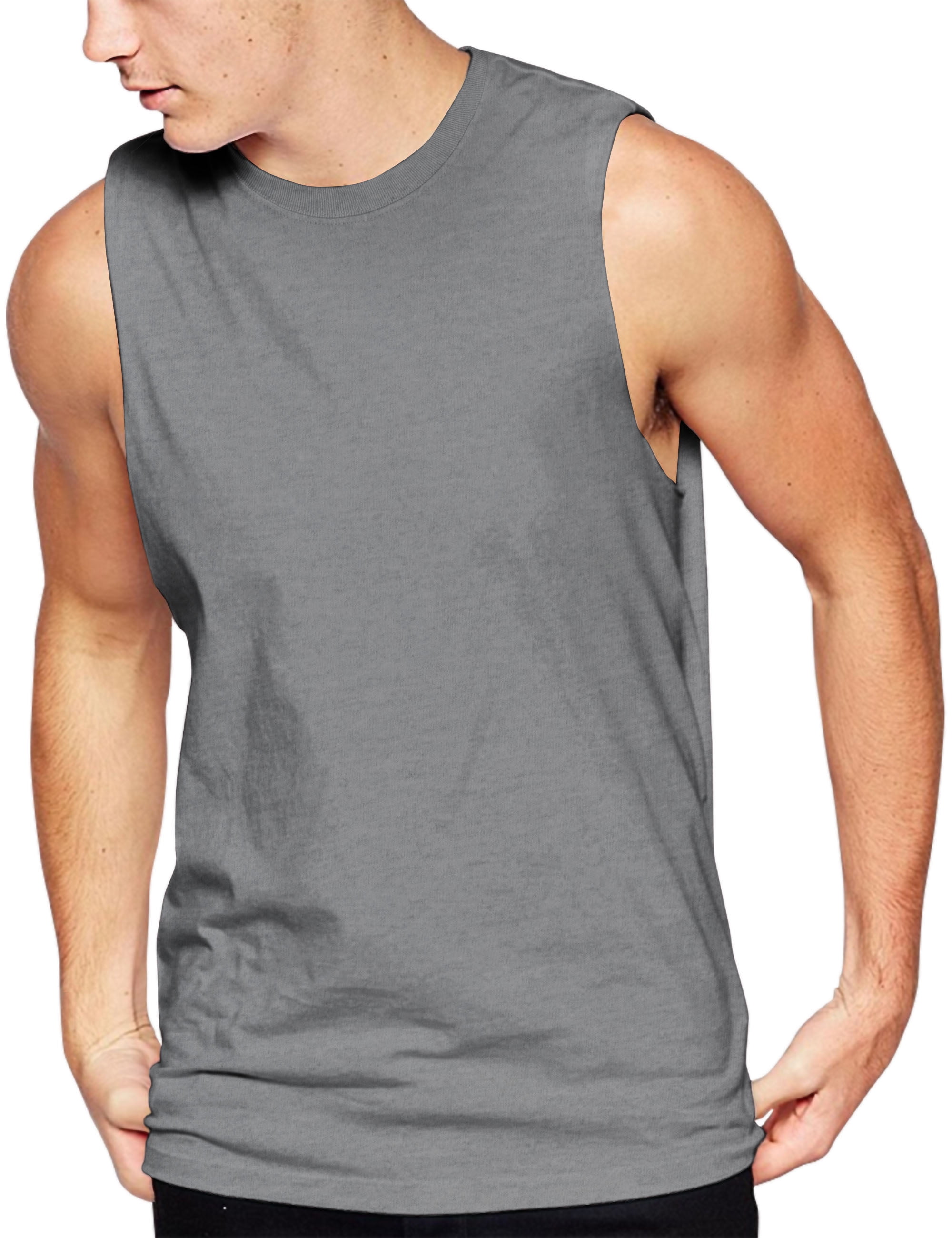 Hat and Beyond Mens Tank Top Muscle Fit Active Exercise Sleeveless Shirt 