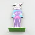 thumbnail image 6 of FAMTKT Easter Bunny Wooden Easter Wooden Decorations Easter Tabletop Decor for Spring Easter Home Table Centerpieces Party Room Office Tiered Tray Decor, 6 of 9
