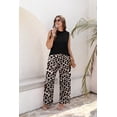 thumbnail image 5 of WIHOLL Two Piece Sets For Women Vacation Spring Summer Outfits Sleeveless Mock Neck Fashion Clothing Wide Leg Pants, 5 of 11