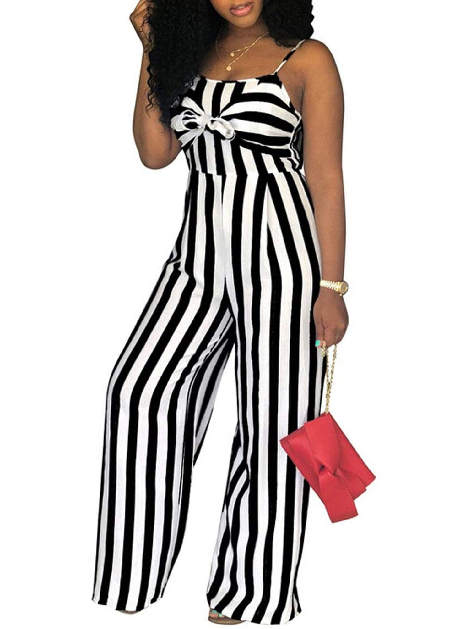striped romper pants