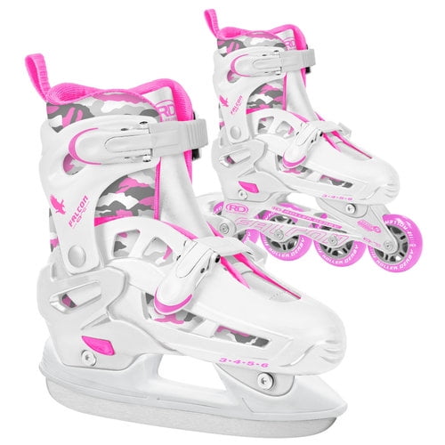 Falcon Girls' Q-70 Ice Inline Combo Skates, Medium by Roller Derby Skate Corp.
