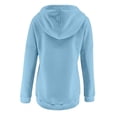 thumbnail image 5 of SDNall Hoodies for Women Winter Casual Button Drawstring Hooded Pullover Tops Sweatshirts for Women Trendy (Light Blue, Sizes S-XXL), 5 of 9