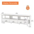 thumbnail image 4 of WAMPAT LED TV Stand for TVs up to 75 Inch, White Modern Entertainment Center for 80/70/65 inch TV Console Table with 6 Cubby Storage for Living Room Bedroom, 4 of 7